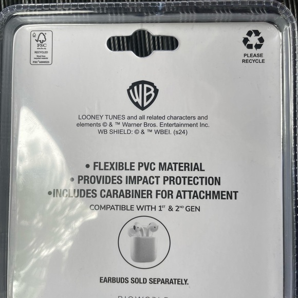 Warner Bros. Taz Brown AirPods Cover,case for AirPods 1&2 genaeration, - Picture 9 of 15